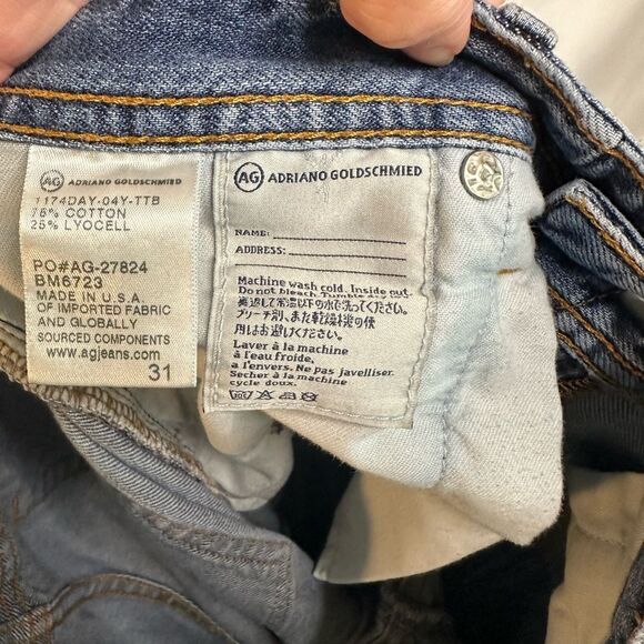 AG Adriano Goldschmied The Graduate Tailored Leg Men's Blue Jeans Size 31 - Picture 11 of 12